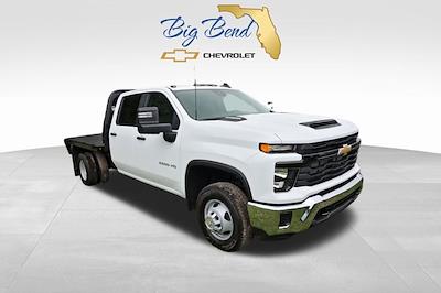 New 2025 Chevrolet Silverado 3500 Work Truck Crew Cab 4WD 9' 6" Knapheide Steel Flatbed Truck with Gooseneck Hitch for sale #F10688 - photo 1