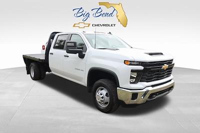 New 2025 Chevrolet Silverado 3500 Work Truck Crew Cab 4WD 9' 6" Knapheide Steel Flatbed Truck with Gooseneck Hitch for sale #F10716 - photo 1