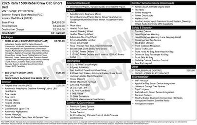 New 2026 Ram 1500 Rebel Crew Cab for sale #18392 - photo 2