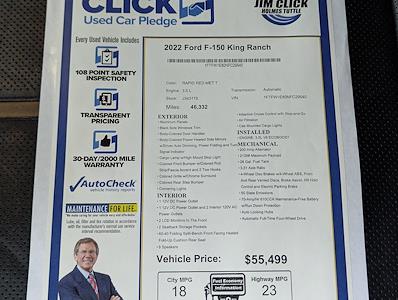 Used 2022 Ford F-150 King Ranch SuperCrew Cab for sale #J343179 - photo 1