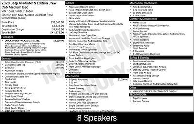 2020 Jeep Gladiator Crew Cab 4WD Pickup for sale #KA14703B - photo 2