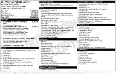 Used 2017 Chrysler Pacifica - photo 1