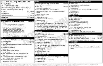 2020 Ram 1500 Crew Cab 4WD Pickup for sale #ND15231A - photo 2