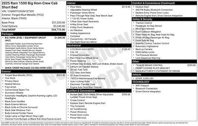 New 2025 Ram 1500 Big Horn Crew Cab 4x4 Pickup for sale #A5T187305 - photo 2