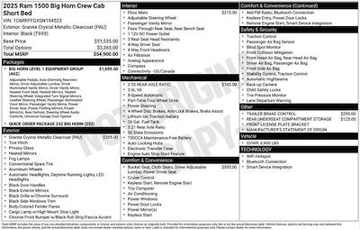 New 2025 Ram 1500 Big Horn Crew Cab 4x4 Pickup for sale #A5T194523 - photo 2
