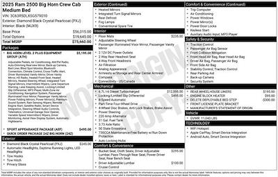 New 2025 Ram 2500 Big Horn Crew Cab 4x4 Pickup for sale #A5T579010 - photo 2