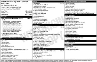New 2025 Ram 1500 Big Horn Crew Cab 4x4 Pickup for sale #A5T745786 - photo 2