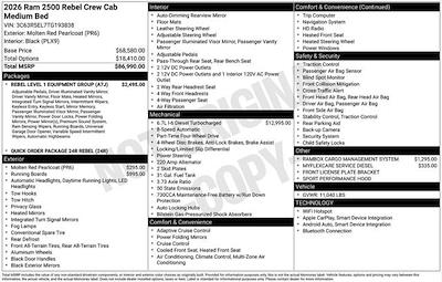 New 2026 Ram 2500 Rebel Crew Cab 4x4 Pickup for sale #A6T193838 - photo 2