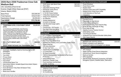 New 2026 Ram 2500 Tradesman Crew Cab for sale #A6T215144 - photo 2