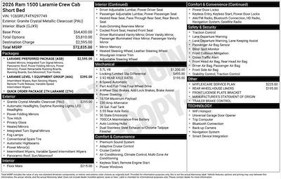 New 2026 Ram 1500 Laramie Crew Cab for sale #A6T297749 - photo 2
