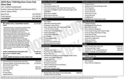 New 2025 Ram 1500 Big Horn Crew Cab 4x4 Pickup for sale #F5T204440 - photo 2