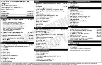 New 2025 Ram 3500 Laramie Crew Cab 4x4 Pickup for sale #F5T592538 - photo 2