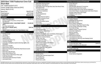 New 2025 Ram 1500 Tradesman Crew Cab 4x4 Pickup for sale #F5T711519 - photo 2