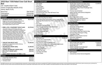 New 2025 Ram 1500 Rebel Crew Cab 4x4 Pickup for sale #F5T717309 - photo 2
