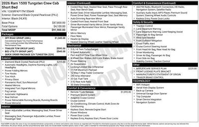 New 2026 Ram 1500 Limited Longhorn Crew Cab 4x4 Pickup for sale #F6T155649 - photo 2