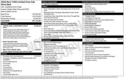 New 2026 Ram 1500 Limited Crew Cab 4x4 Pickup for sale #F6T177869 - photo 2