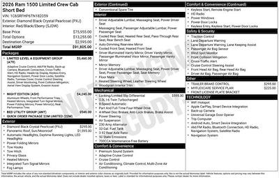 New 2026 Ram 1500 Limited Crew Cab for sale #F6T182059 - photo 2