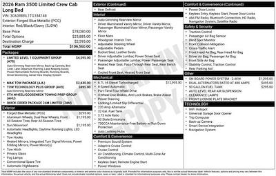 New 2026 Ram 3500 Limited Crew Cab for sale #F6T184148 - photo 2