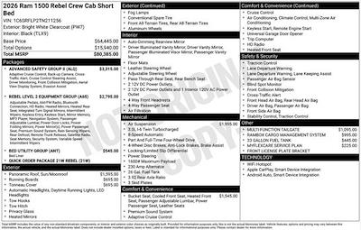 New 2026 Ram 1500 Rebel Crew Cab 4x4 Pickup for sale #F6T211256 - photo 2