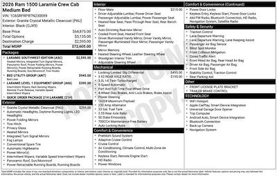 New 2026 Ram 1500 Laramie Crew Cab for sale #F6T230059 - photo 2