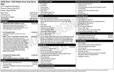 New 2026 Ram 1500 Rebel Crew Cab for sale #F6T258426 - photo 2