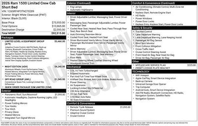 New 2026 Ram 1500 Limited Crew Cab for sale #F6T270289 - photo 2