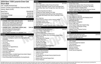 New 2026 Ram 1500 Laramie Crew Cab for sale #F6T297542 - photo 2