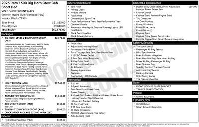 New 2025 Ram 1500 Lone Star Crew Cab 4x4 Pickup for sale #O5T194479 - photo 2