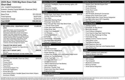 New 2025 Ram 1500 Big Horn Crew Cab for sale #F5T203461T - photo 2