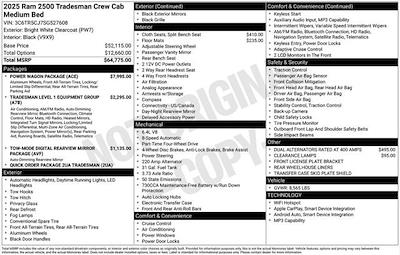 New 2025 Ram 2500 Tradesman Crew Cab 4x4 Pickup for sale #O5T527608X - photo 2