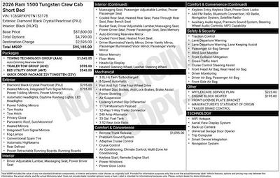 New 2026 Ram 1500 Limited Longhorn Crew Cab 4WD Pickup for sale #O6T153178 - photo 2