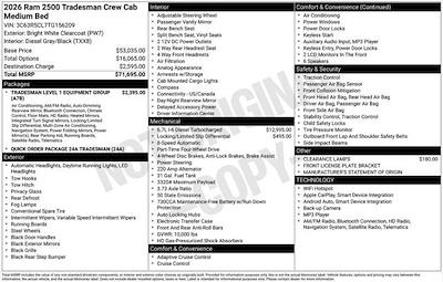 New 2026 Ram 2500 Tradesman Crew Cab for sale #F6T156209T - photo 2