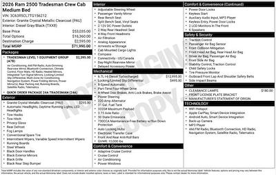 New 2026 Ram 2500 Tradesman Crew Cab for sale #F6T156212T - photo 2