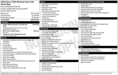 New 2026 Ram 1500 Warlock Crew Cab for sale #O6T162189 - photo 2