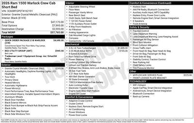 New 2026 Ram 1500 Warlock Crew Cab for sale #O6T162191 - photo 2