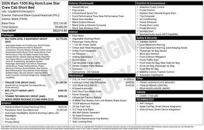 New 2026 Ram 1500 Lone Star Crew Cab 4x4 Pickup for sale #O6T166517 - photo 2