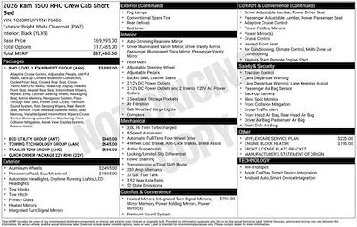 New 2026 Ram 1500 TRX Crew Cab 4x4 Pickup for sale #O6T176486 - photo 2