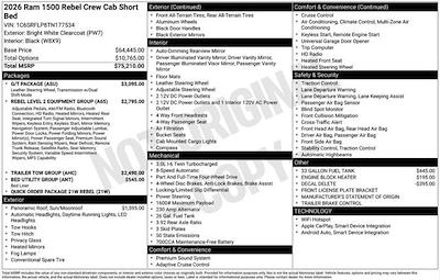 New 2026 Ram 1500 Rebel Crew Cab 4x4 Pickup for sale #O6T177534 - photo 2