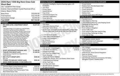 New 2026 Ram 1500 Lone Star Crew Cab 4WD Pickup for sale #O6T178766 - photo 2