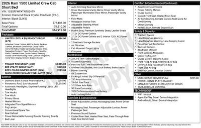 New 2026 Ram 1500 Limited Crew Cab 4WD Pickup for sale #O6T182419 - photo 2