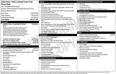 New 2026 Ram 1500 Limited Crew Cab for sale #O6T182421 - photo 2