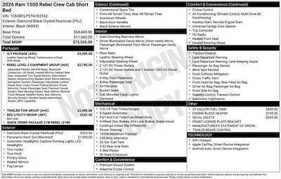 New 2026 Ram 1500 Rebel Crew Cab 4x4 Pickup for sale #O6T183162 - photo 2