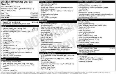 New 2026 Ram 1500 Limited Crew Cab 4x4 Pickup for sale #O6T214425 - photo 2