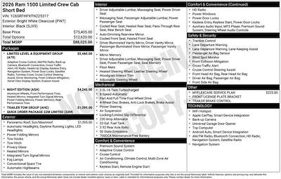 New 2026 Ram 1500 Limited Crew Cab 4WD Pickup for sale #O6T225317 - photo 2