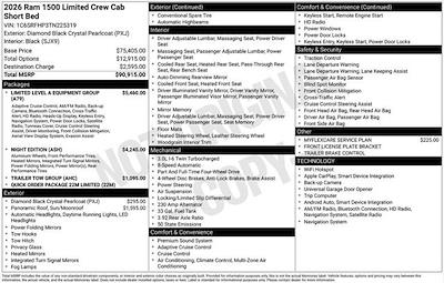 New 2026 Ram 1500 Limited Crew Cab 4x4 Pickup for sale #O6T225319 - photo 2