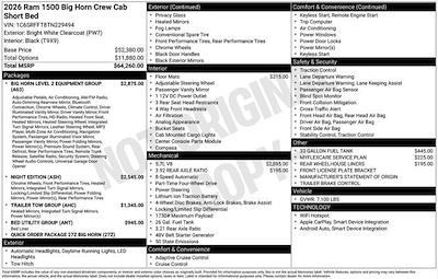 New 2026 Ram 1500 Lone Star Crew Cab 4WD Pickup for sale #O6T229494 - photo 2