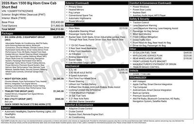 New 2026 Ram 1500 Lone Star Crew Cab 4WD Pickup for sale #O6T229495 - photo 2