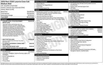 New 2026 Ram 2500 Laramie Crew Cab for sale #O6T237566 - photo 2