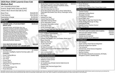 New 2026 Ram 2500 Laramie Crew Cab for sale #O6T237568 - photo 2