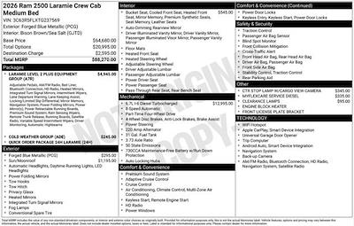 New 2026 Ram 2500 Laramie Crew Cab for sale #O6T237569 - photo 2